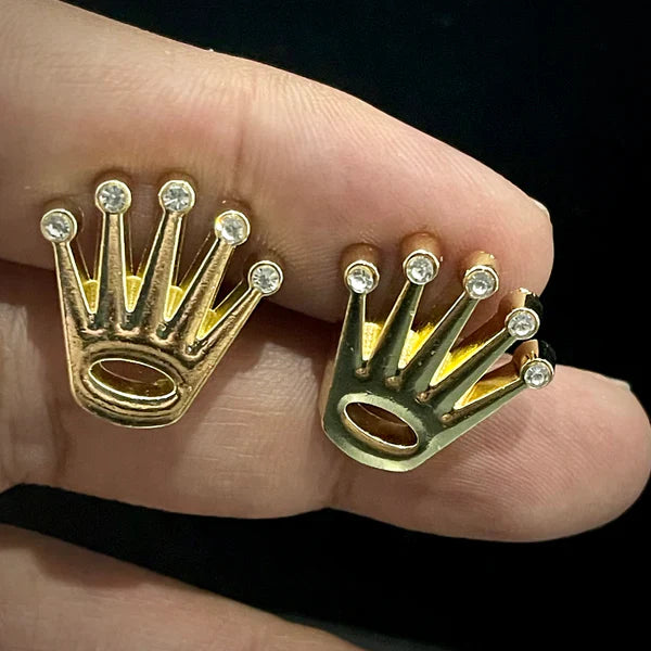 Golden Rolex Crown Cufflinks For Men