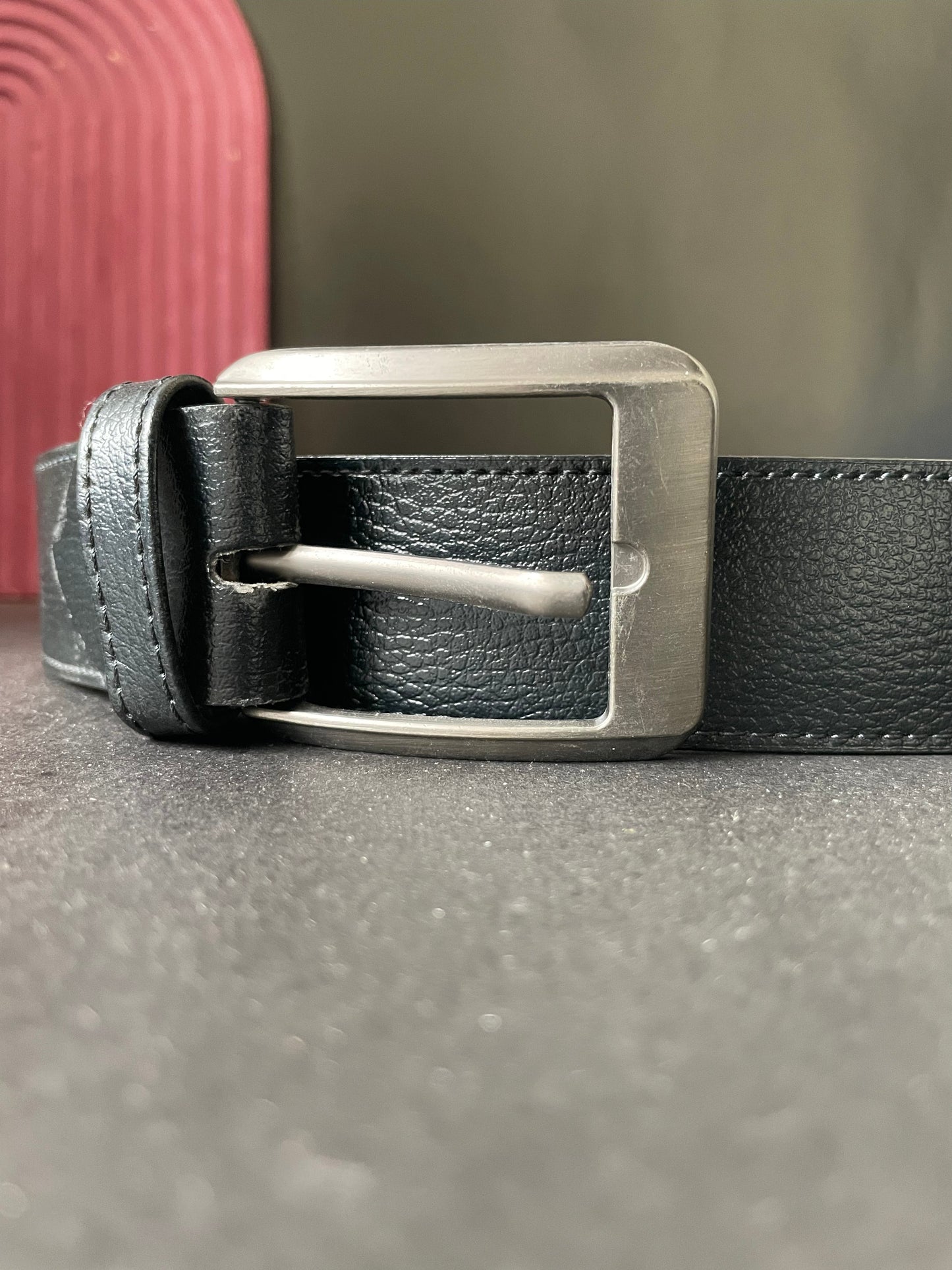 Black Man Man Faux Leather Jean Belt